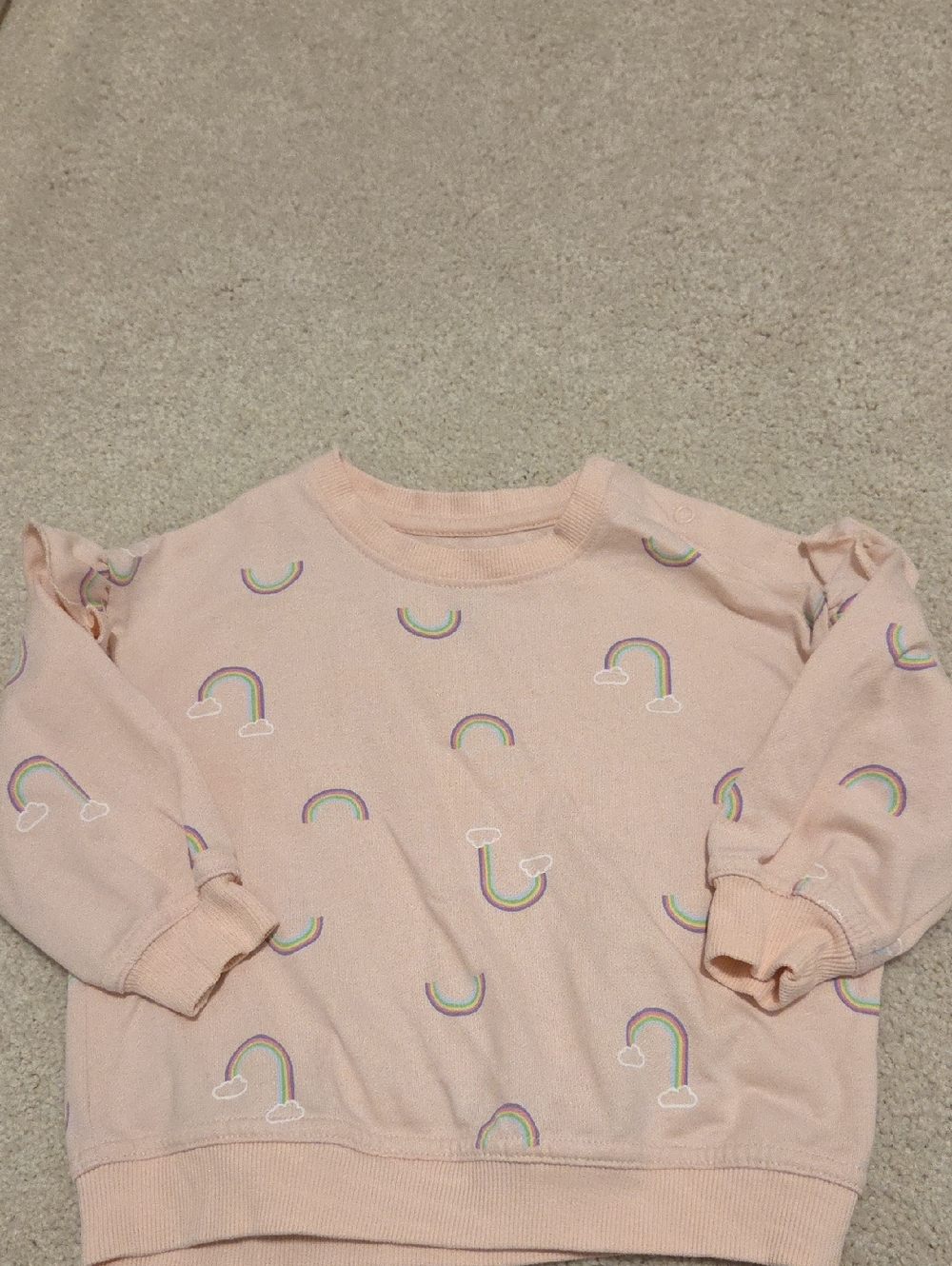 George Baby Pink Rainbow Crew Sweatshirt